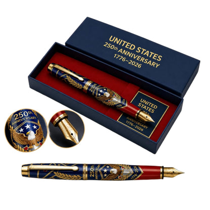 250th Anniversary Metal Commemorative Pen with Gift Box - US Pride Collectible Gift for Patriots, Home Decor