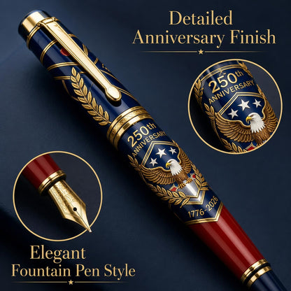 250th Anniversary Metal Commemorative Pen with Gift Box - US Pride Collectible Gift for Patriots, Home Decor