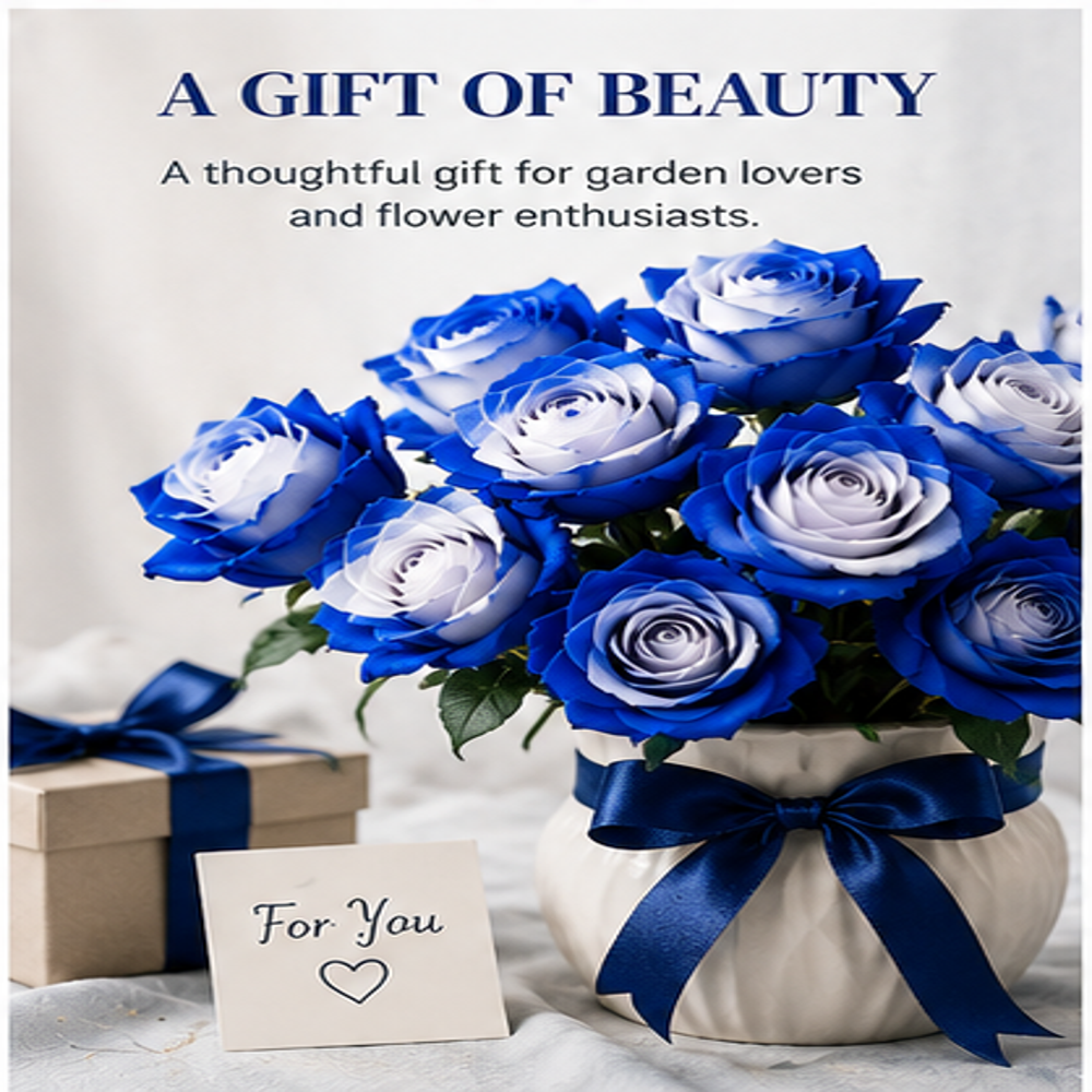 500 Pcs Blue and White Rose Seeds For Garden Decoration