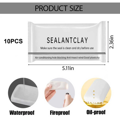 10PCS Solid Glue Waterproof Sealant, Quick Mending Mud for Drain Connection, Wall Hole