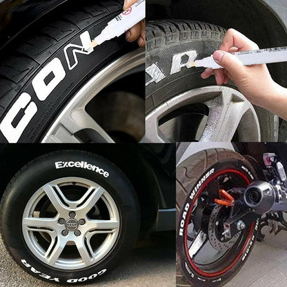 Paint Marker Pen Waterproof Oil Markers Pens Car Tyre Tire Tyres Metal White
