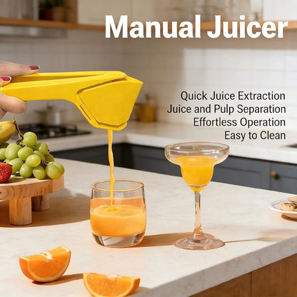 Easy Squeeze Manual Plastic Citrus Juicer - Portable Hand Press Vegetable Tool