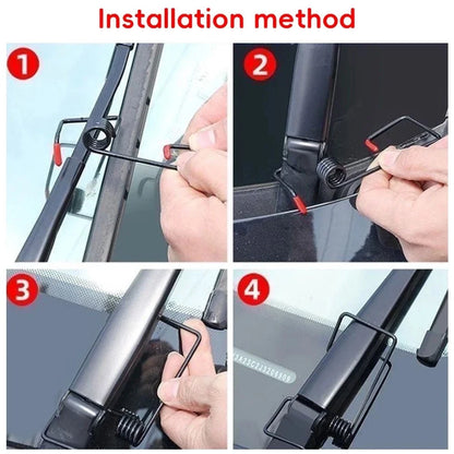 4PCS Car Wiper Booster Spring Intelligent Wiper Arms Alloy Power Assist Spring