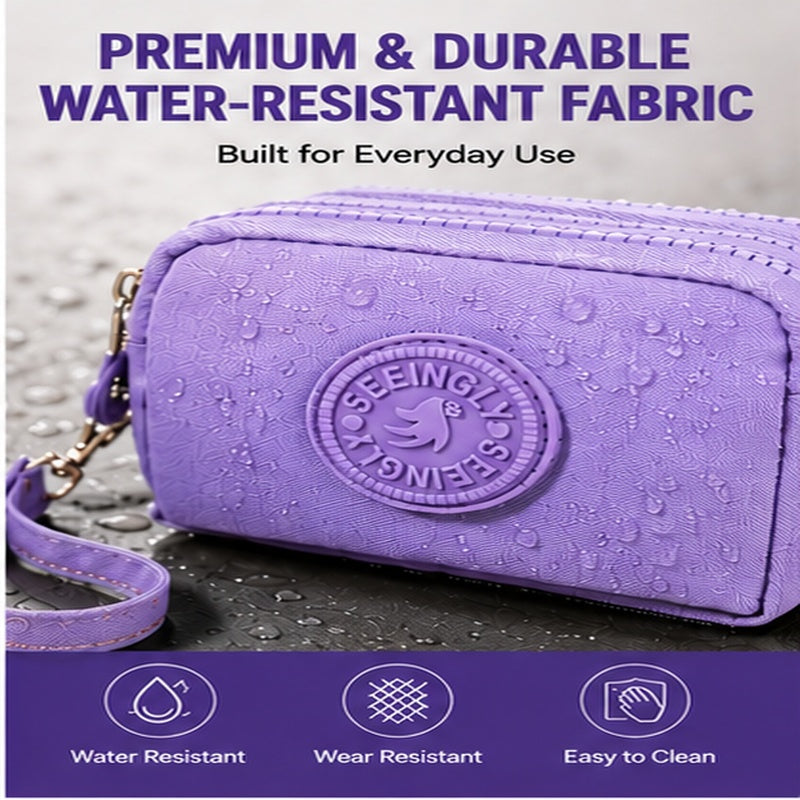 Women's Large Capacity Waterproof Zippered Wallet