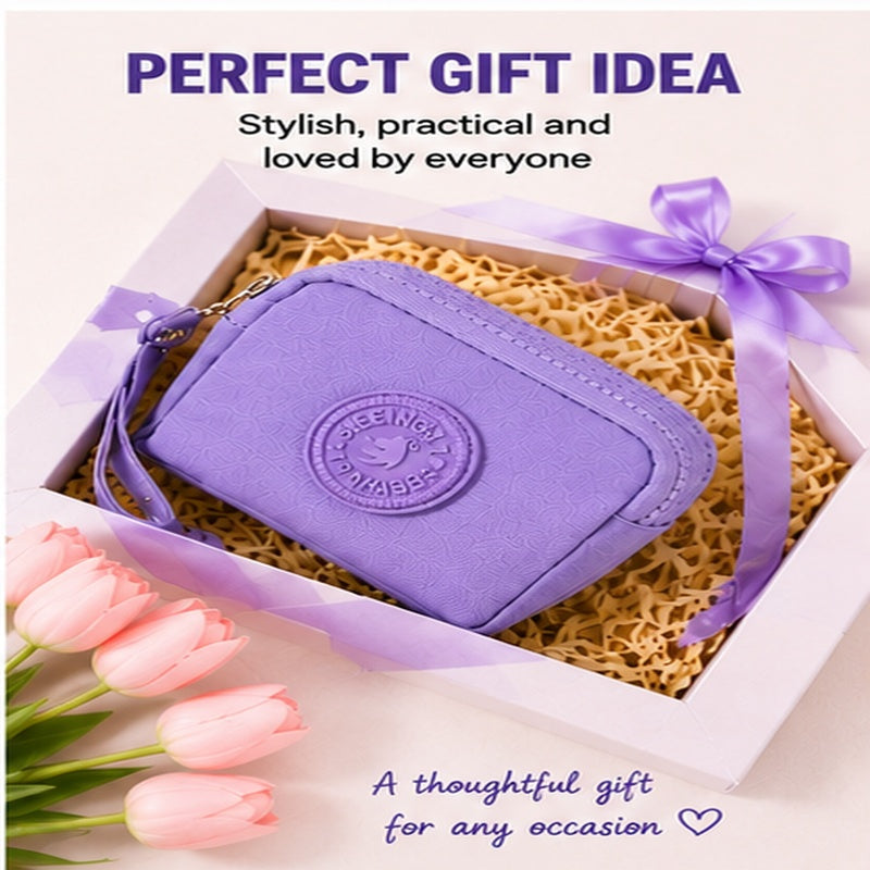 Women's Large Capacity Waterproof Zippered Wallet