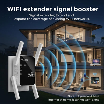 AC1200 WiFi Extender Signal Booster for Home, Dual Band Range Repeater